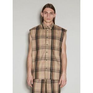 Vtmnts Men Flannel Sleeveless Shirt